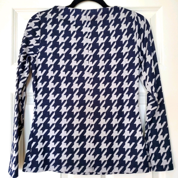 ‼️ ANN TAYLOR Houndstooth boatneck knit top - Picture 3 of 6